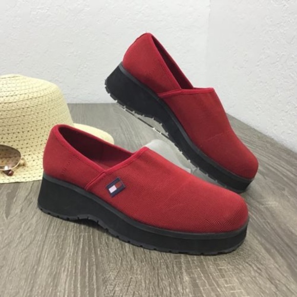 tommy hilfiger slip on shoes with bow